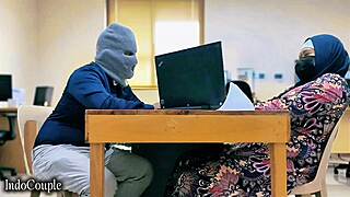 Coworker, vibe my hijab pussy with favorite toy!