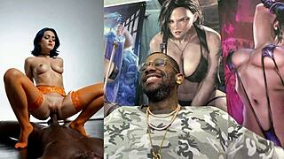 I love sloppy deepthroat from this big tit ebony milf then missionary her tight bald pussy