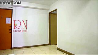 Slim Flexible MILF Slut Dances Off White Dress Lingerie Lipstick Underwear