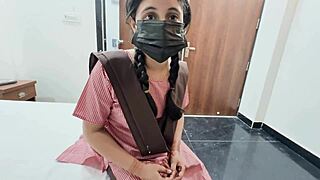 Indian college babe rides boyfriend's cock in steamy home fuck!