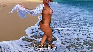 beach boy’s monster cock tears my pussy but fits my ass?