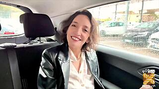 Lena Belle swallows tattooed brunette cock eagerly