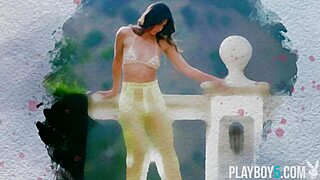 damn petite latina milf strips nude outdoors