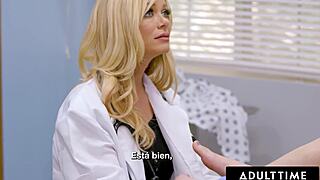 kenzie reeves squirts all over her milf doctor in office pussy scissoring orgasm frenzy