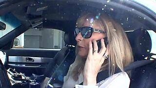 big tits blonde milf garter stockings tease