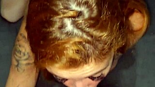 caught my busty redhead maid masturbating with anal plug deep inside