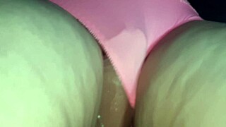 Oops Stranger Rubs Fat Mature's Pussy on Crowded Bus