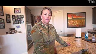 Horny Military Stepmom Lola Maverick Uniform Boot Fetish Return