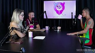 Bruna Carlos Sheer Red Lingerie Bora Cast Compilation