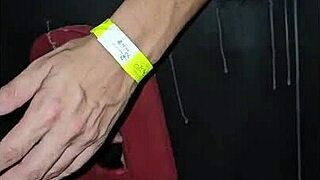 he enters booth fucks naughty married milf gloryhole right in front of cuck hubby