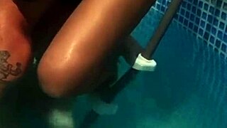 Heart-pounding milf mommy pool sex dodging nosy neighbors