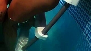 Heart-pounding milf mommy pool sex dodging nosy neighbors