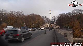 Blonde skinny German teen joins wild amateur sex party Munich