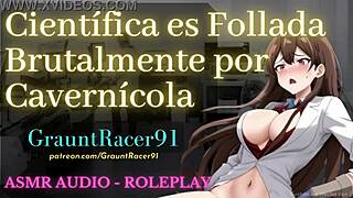 hot milf scientist drilled by huge caveman cock roleplay