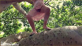 Wifey Flashes Shaved Pussy Outdoors No Panties