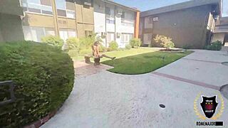 reina heart rides rome major's cock in petite milf balcony creampie