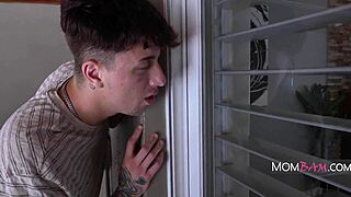 Curvy Latina Bent Over by Horny Neighbor?