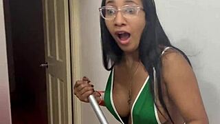 Stepmom Fucks Stepson Hard While Girlfriend Waits Living Room