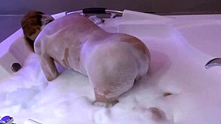 stepbrother jerks off watching me in bikini jacuzzi