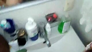Suegra's Bathroom Sex with Huge Cock Fills Latina Milf's Asshole Deep
