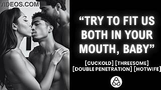 Raw Jealousy Turns To Ecstasy As Hubby Shares Wife's Double Creampie Blowjob