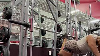 Ebony Amateur Bobbi Jo Pops Cherrys In Wild Outdoor Tattoo Workout Pov