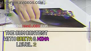 two girls hot cfnm dice cum contest with precum weighing stroking instructions levels