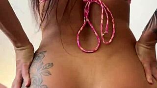 fitness latina milf anal fisting vs pussy challenge