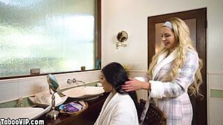 Lesbian milf stepmom, you love licking your latina teen stepdaughter's wet pussy don't you?