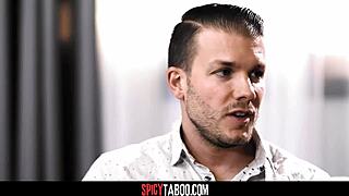 Desperate wife spies husband banging their busty therapist hard