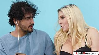 Petite Shaved Stepmom Fucks Stepsons Cock During Intense Workout