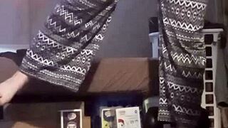 Young Kinky Amateur Works Out Her Mature Fetish Body POV Homemade