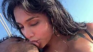 yasmina khan fucked hard on boat with ass creampie