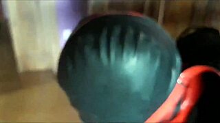 Petite brunette milf in latex stockings bound gagged moaning through rough anal orgasms