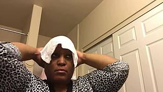 Milf shaves her head completely bald at home for boyfriend's first-time fetish request smooth and hairless