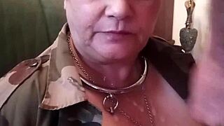 chienne marie, suck that soldier's cock deep while bound and bent over like a true maid slave