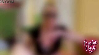 Blonde stepmom with big fake tits and glasses gets blackmailed into bedroom doggystyle pounding by horny neighbor son