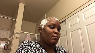 Milf shaves her head completely bald at home for boyfriend's first-time fetish request smooth and hairless
