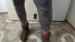 cum all over that downjacket after anal fingering her messy squirting milf pussy?