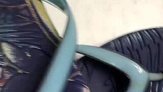 WOW! Flip Flop Seduction Tempts Uncut Cock!