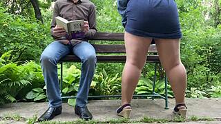 chubby street milf flashes her huge wet pantyhose ass bending over