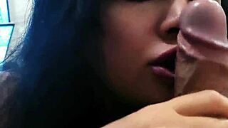 gave the delivery guy a blowjob and begged him to cum in my mouth