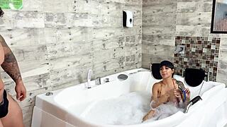 Milf Joins Stepson in Bathtub for Wild Sex While Husband's Away