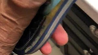 WOW! Flip Flop Seduction Tempts Uncut Cock!