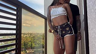 college friend visit turns into hairy pussy riding orgasm fest