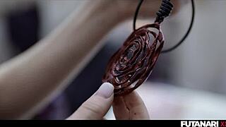 teen lesbian grows futa cock to fuck big tit milf puck!