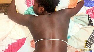 Beautiful African Woman Seduces Husband on Halloween Night in Homemade Video