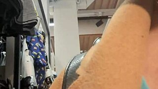 french mature flashes panties then gets fucked by stranger in fitting room