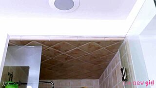 brunette bombshell milf shower daddy massage photoshoot