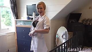 Busty Milf Fingers Teen's Tight Pussy In Lingerie 3some